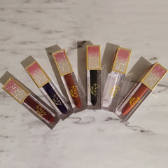 Glitter Gradient Square Tube Lip Stain w Lip Gloss Combination