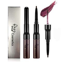 Color Matte Liquid Lipstick+Lip Liner Double-Headed Long Lasting